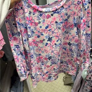Lilly Pulitzer Pink and Blue Floral Hoodie
